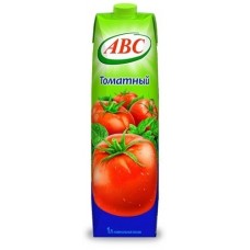 Сок Томатный с солью и сахаром 1л. призма (зеленый дизайн) (12шт) АВС