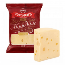 Сыр Маасдам мдж 45% фас 200гр (ГК10) ТМ Рогачевъ