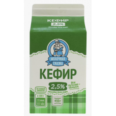 Кефир 2,5% 0,450кг.пюрп БМК (30 шт)