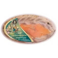 ОВАЛ Ассорти  180 гр. "Пир Норманнов" (ОВАЛ)(м/к+кор.морк.+сельдь+скумбрия) / в уп 20 шт