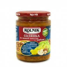 Солянка из свежей капусты с грибами 0,420 гр (1/12шт)ТМ ROLNIK Солянка из свежей капусты с грибами 0,420 гр (1/12шт)ТМ ROLNIK