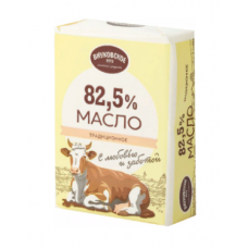 Масло сладко-сливочное несоленое "Традиционное" 82,5% 180 гр.*12 Внуковское