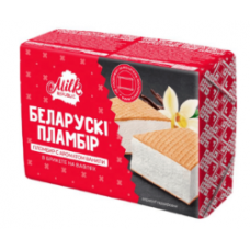 "Беларускi пламбiр" пломбир с ароматом ванили в брикете на вафлях фольга 100г (30шт) "Беларускi пламбiр" пломбир с ароматом ванили в брикете на вафлях фольга 100г (30шт)