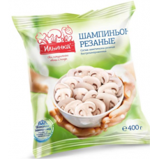 ШАМПИНЬОНЫ резаные 400гр.*19 ИЛЬИНКА