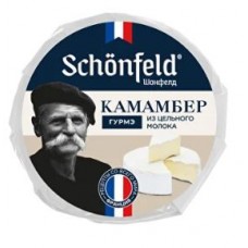 Сыр мягкий с белой плесенью "CAMEMBERT GOURMET" т.м. Schonfeld, 55%, 125г/8шт