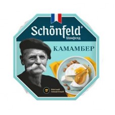 Сыр мягкий с белой плесенью "CAMEMBERT" т.м. Schonfeld, 50%, 125г/8шт