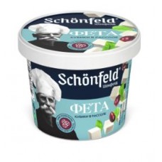 Сыр рассольный Фета т.м. Schonfeld 45% 150 гр/350гр в рассоле/6 шт