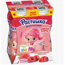 ЙОГУРТ РАСТИШКА ПИТЬЕВОЙ обогащ. Клубн/Малина/Земл 1,6% 90 гр Бутылка (ГК 24)