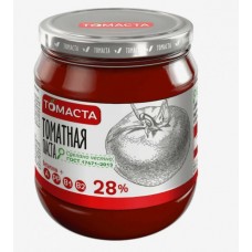 Томатная паста ГОСТ 460 г ТМ ТОМАСТА сух.вещ. 25-28% (9 шт/кор), стеклобанка