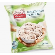 ШАМПИНЬОНЫ резаные 400гр.*16 ИЛЬИНКА (5446)