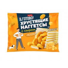 Хрустящие наггетсы с сыром" замороженные, флоупак 290 г, гофроящик 2,9к