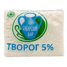Творог 5% 500г п/э пакет. 30 сут.Сибирский Дар (ГК18)
