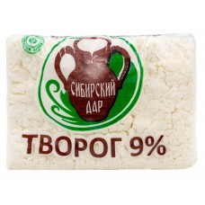 Творог 9% 500г п/э пакет. 30 сут. Сибирский Дар (ГК18)