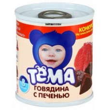 Тема пюре мясное Говядина с печенью 90г Ж/б ГК12