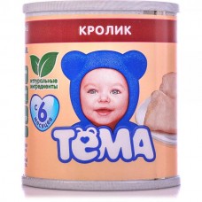 Тема Пюре мясное гомогениз. Кролик 90г Ж/б ГК12