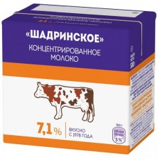 Шадринское Молоко концентр.стерил.частичн.обезжир.7,1% 500г TBAcapГК12