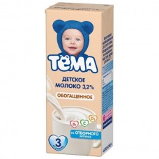 Тема Молоко ультрапастеризованное обогащенное 3,2% 200мл TBA slim (ГК 18) (ТН ВЭД 0401209101)
