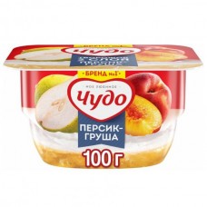 Десерт тв.паста взбитая Чудо 100 гр 4,2% Персик/Груша 1*12шт ВАННА Десерт тв.паста взбитая Чудо 100 гр 4,2% Персик/Груша 1*12шт ВАННА