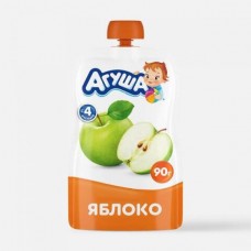 Пюре фрукт Агуша Яблоко  90 гр*10 пауч-пак