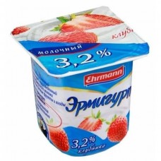 Эрмигурт молочный 3,2% 4х100г Продукт йогуртный пастеризованный с клубникой (ГК 24)
