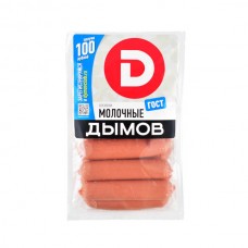 Сосиски. Молочные ГОСТ. Дымов, защ.ср.,ст. вес 464гр (Дымов)