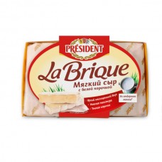 СЫР МЯГКИЙ С БЕЛОЙ ПЛЕСЕНЬЮ LA BRIQUE PRESIDENT 45% 200г (ГК 4)