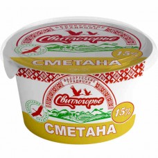 Сметана 15% п/ст. 0,2 кг (упак 20) ТМ Свитлогорье