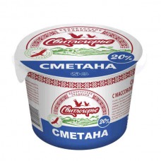 Сметана 20% ст. из полис.укруп.кр. 0,38 кг (упак 10) ТМ Свитлогорье Сметана 20% ст. из полис.укруп.кр. 0,38 кг (упак 10) ТМ Свитлогорье