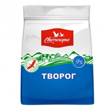 Творог  м.д.ж. 9% 400 г Свитлогорье стабило бэг (упак 8)