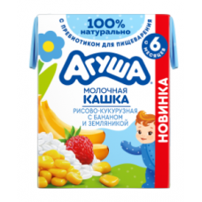 Агуша Вста-ка каша молочная кукур. рисовая Бан.Земл.2%200* 10Х