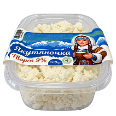 Творог 9% 200 гр (10 шт), пл/конт, ТМ Якутяночка ТУ