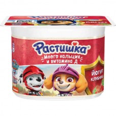 РАСТИШКА ЙОГУРТ густой обогащ. Клубника 3% 110 гр Форм.стакан (ГК 12)