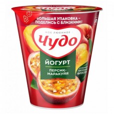 Йогурт фрук Чудо 290 гр 2% Персик/Маракуйя 1*8шт МСТ Стакан