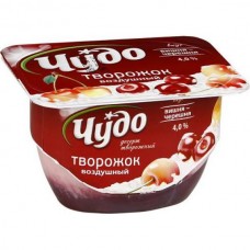 Десерт тв.паста взбитая Чудо 100 гр 4% Вишня-Черешня  1*12шт ВАННА