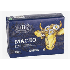 Масло несоленое сладкосливочное 82,5% 200г